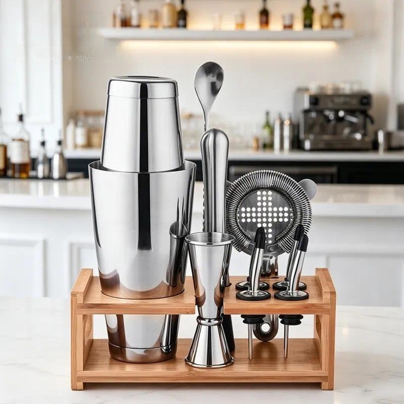 Boston Shaker Set - Juego de Coctelera de Acero Inoxidable,
