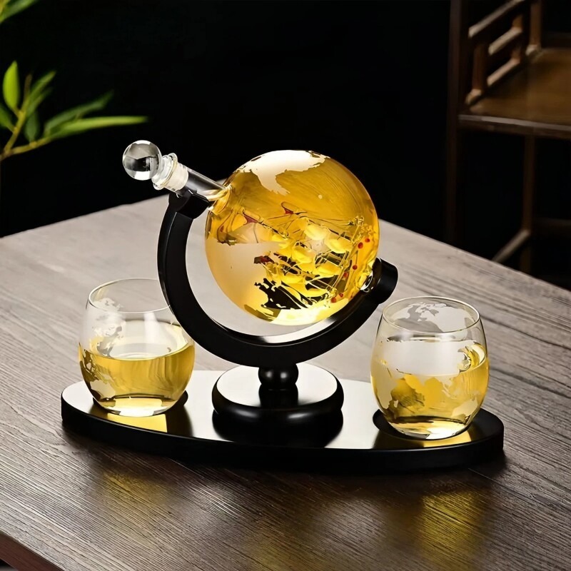 Home Bar Stand - Juego de Decantador de Vino Decorativo