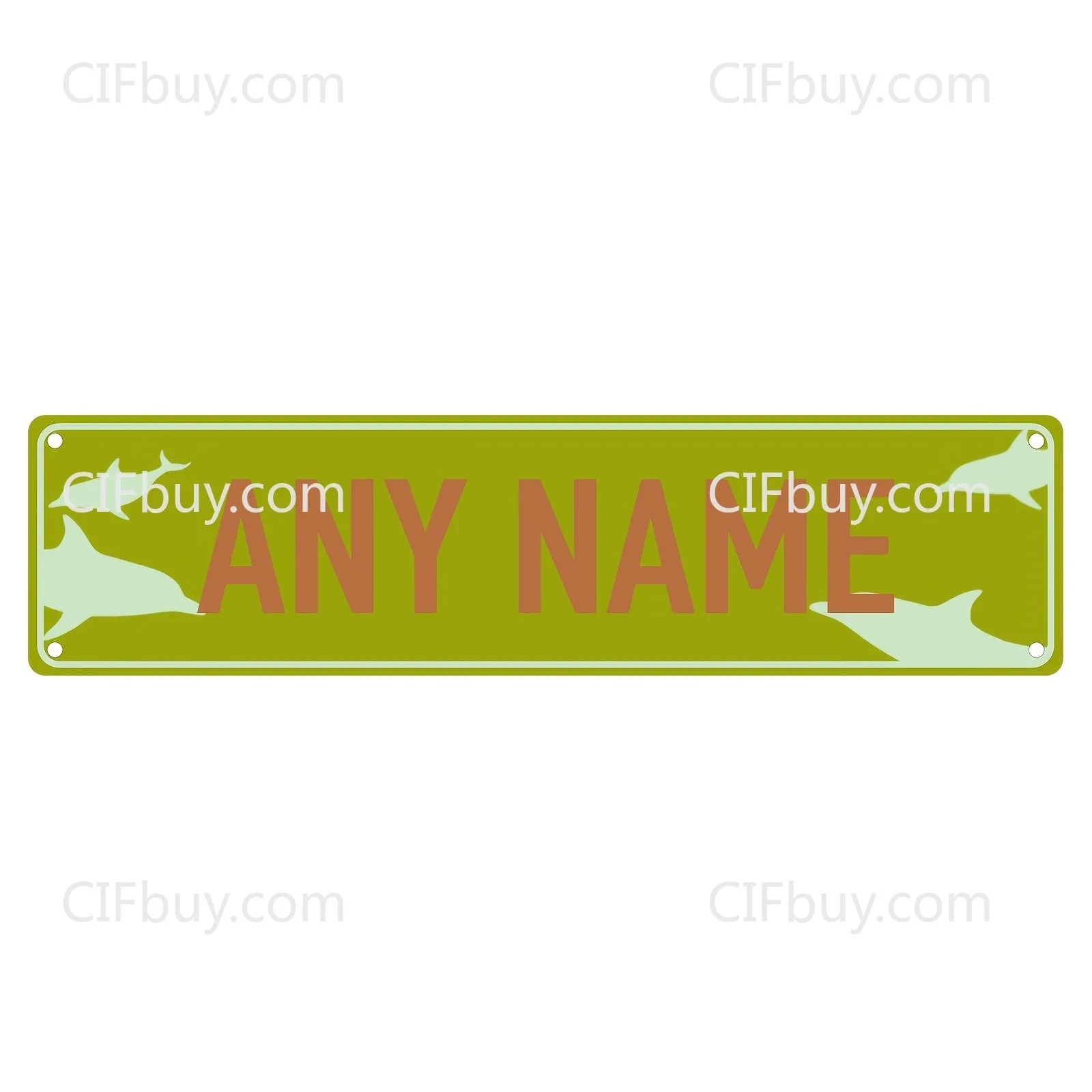 Home Bar Cafe - CIFbuy Placa Metálica 2D de Delfín,