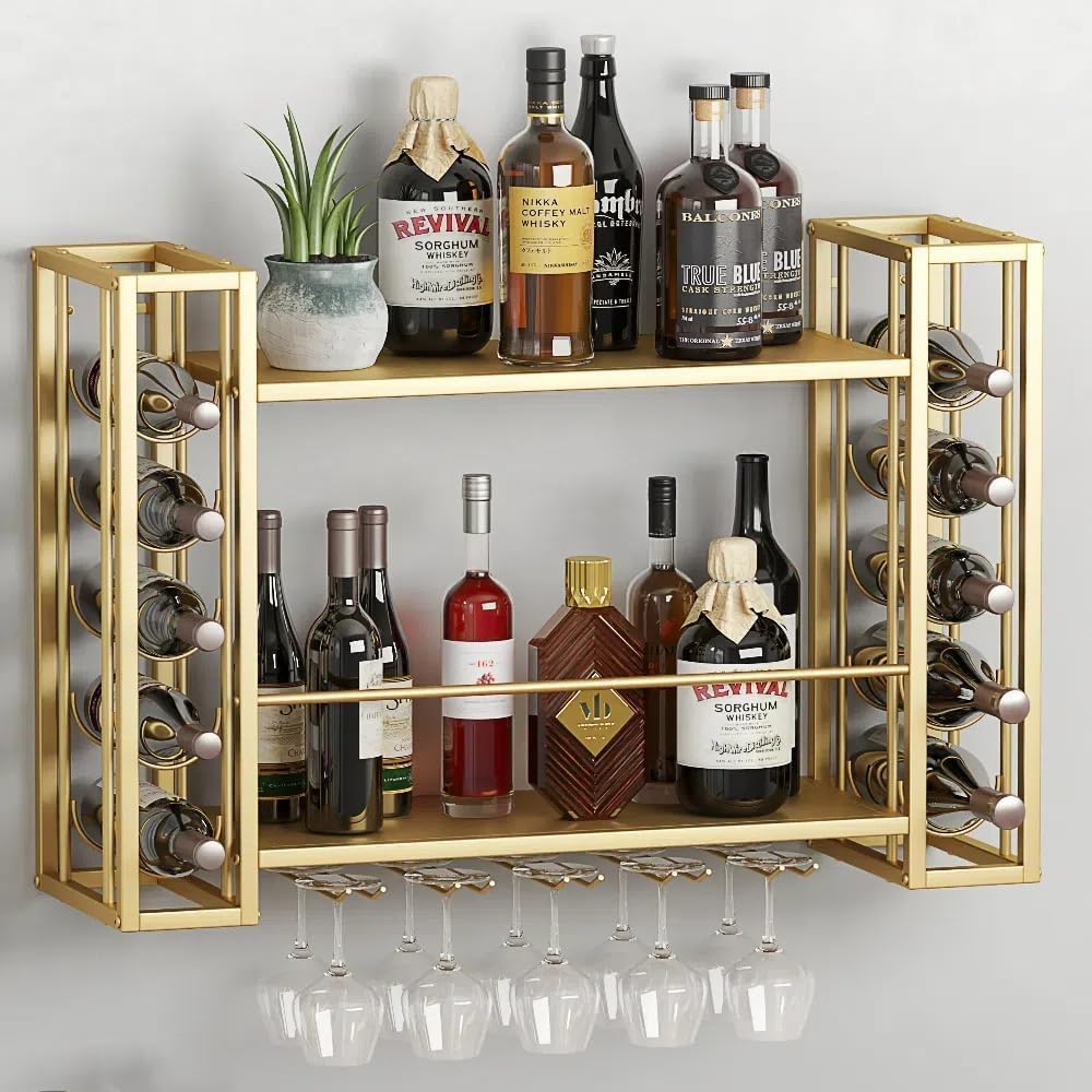 Home Bar Shelves - Estante para vinos montado en la