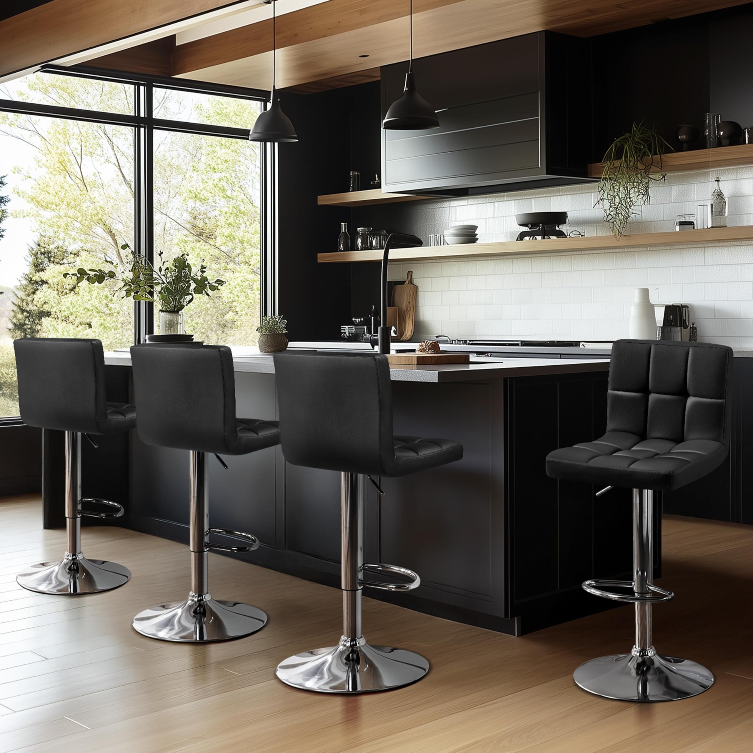 Taburetes de Bar Ajustables Mo - Home Bar Seating reseña y precio