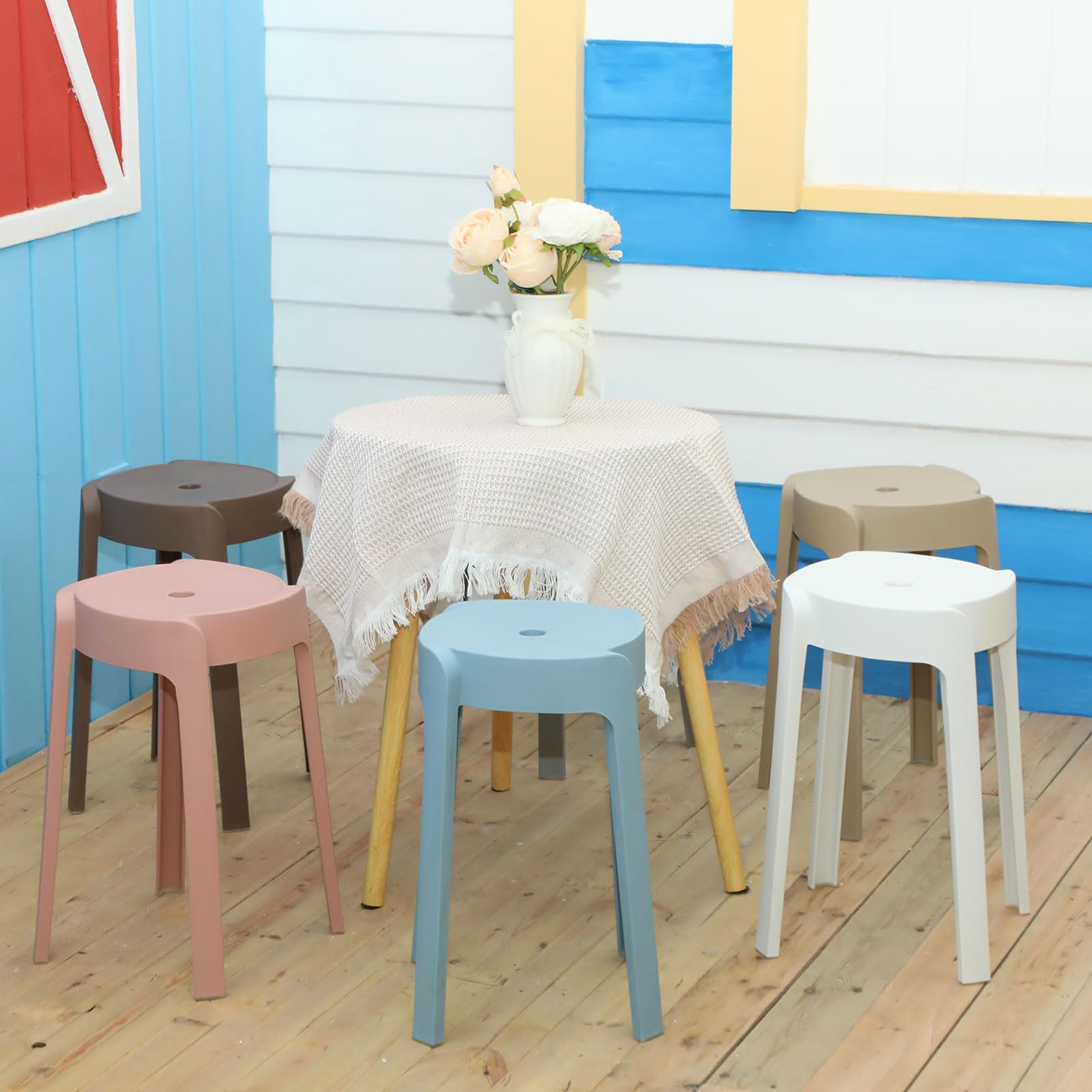 Paquete de 6 Sillas Apilables  - Home Bar Seating reseña y precio