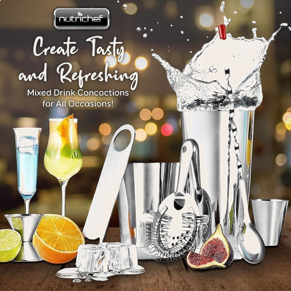 Juego de Coctelera de Acero In - Cocktail Recipe Book reseña y precio