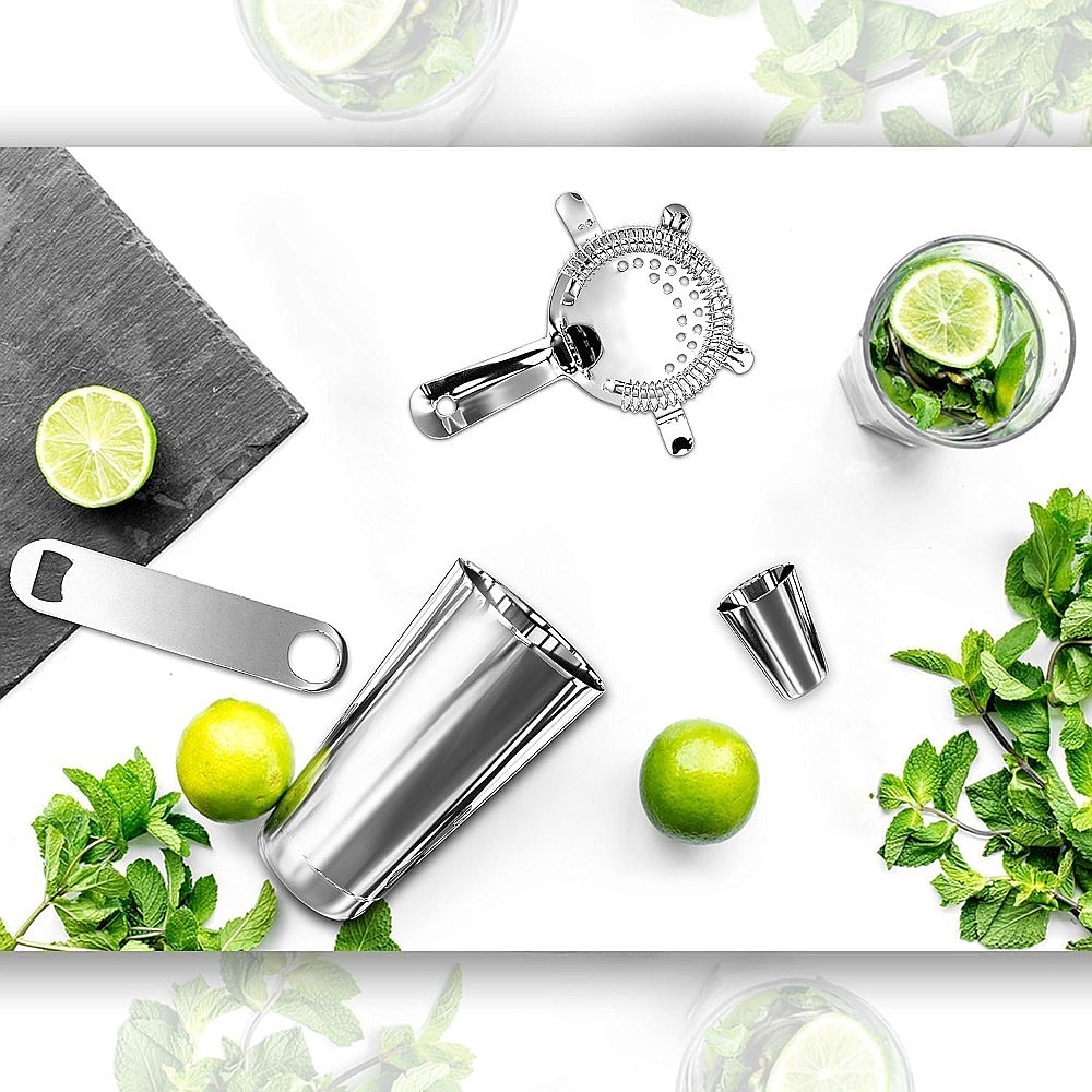 Juego de Coctelera de Acero In - Cocktail Recipe Book reseña y precio
