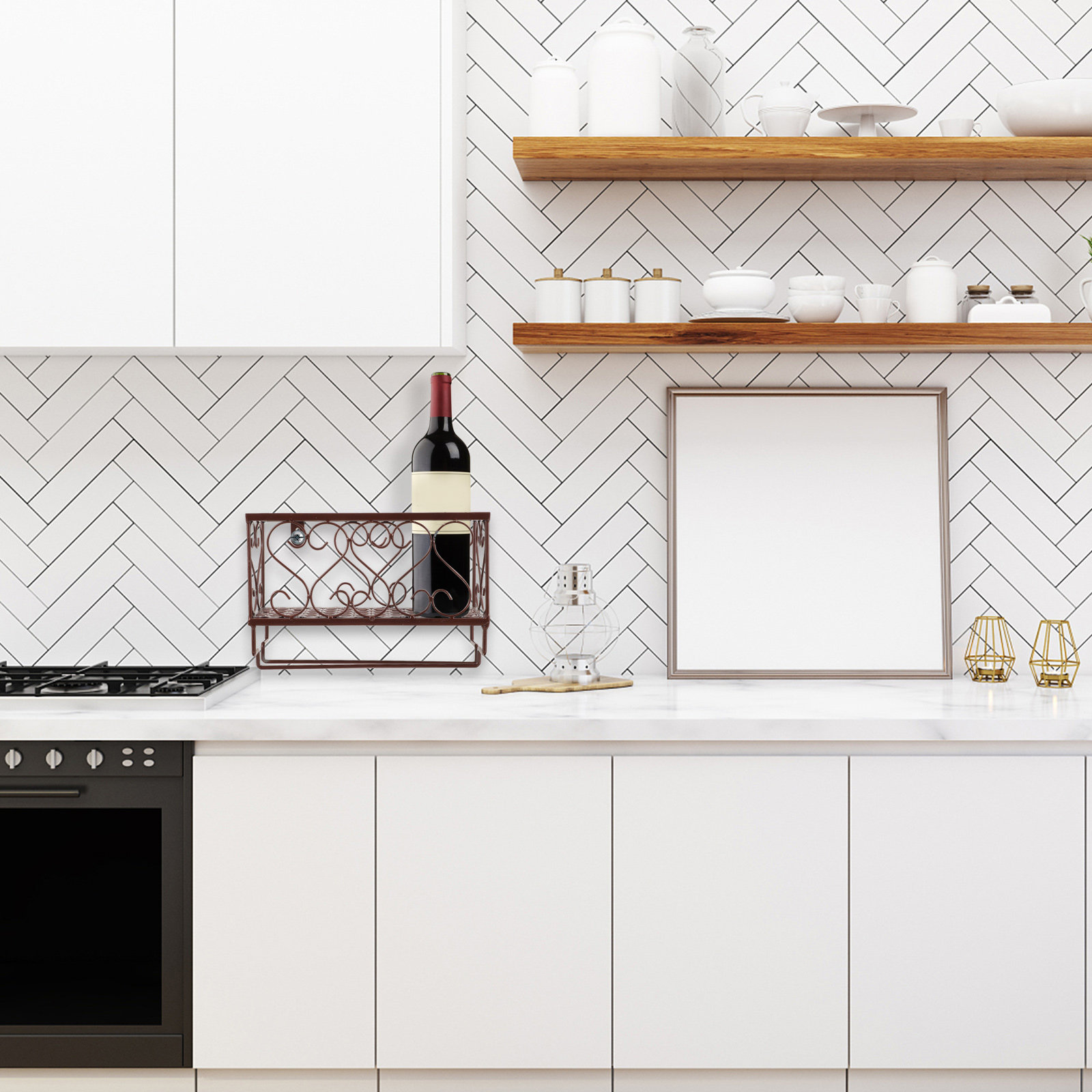 Estante de vino de pared que a - Home Bar Shelves reseña y precio