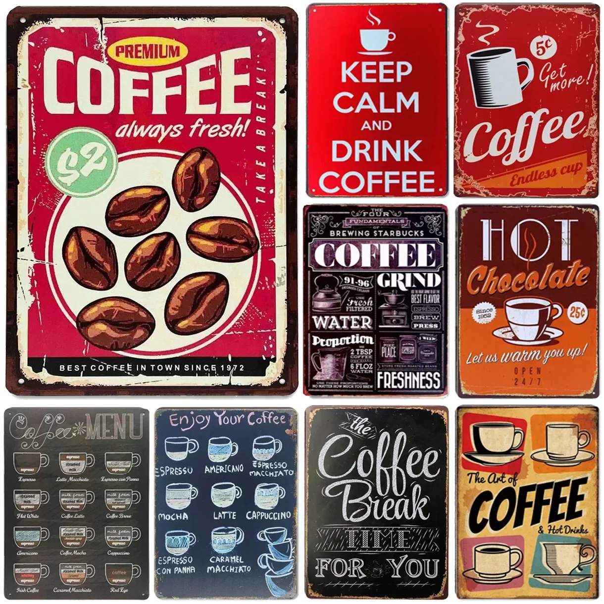 Placa de Metal para decoración - Home Bar And Coffee reseña y precio