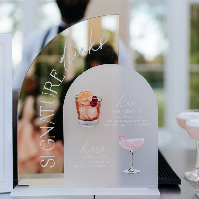Letrero de menú de barra de bo - Cocktail Recipe Book reseña y precio